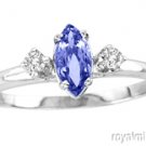 Tanzanite & Diamond Ring 14K Yellow Gold