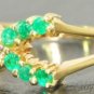 Emerald (May Birthstone) & Diamond Ring 14K Gold Ring