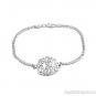 Monogram Diamond Bracelet Personalized 20mm 14k White or 14K Yellow Gold