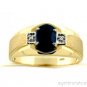 Mens Diamond Ring Ruby (July Birthstone) 14K Yellow or White Gold