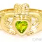 Claddah Ring 14K Yellow Gold Peridot Lucky