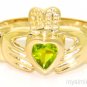 Claddah Ring 14K Yellow Gold Peridot Lucky
