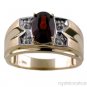 Mens Diamond Ring Tiger's Eye 14K Yellow or White Gold Band