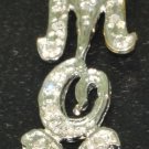 14K White Gold & Diamond MOM Necklace