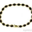 7.0 CTW Onyx Bracelet set in 10K Yellow Gold