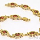 6.60 CTW Garnet Tennis Bracelet 10K Yellow Gold