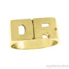 Personalized Initial Ring - Name Ring Unisex Block Style 8mm Sterling Silver