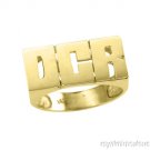 Personalized Initial Ring - Name Ring Unisex Block Style 8mm Sterling Silverr