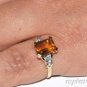 Citrine & Diamond Ring 14K Yellow Gold (November )