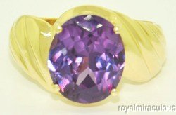 Gold Ring Alexandrite Stone 10K Yellow or White Gold