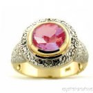 Diamond Ring Mystic Topaz (October Birthstone) 14K Gold