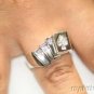 Gambling Diamond RING 14K White Gold Lucky Poker Ring