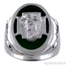 Mens Ring Diamond Onyx 14K Yellow or White Gold Religio