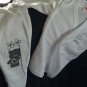 "Kitty" Infant pajamas with footies, White, two piece, long sleeves 0-3 months