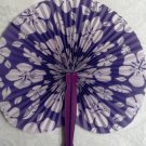 Paper Fans, Decorative, Hand Held, Purple Hibiscus