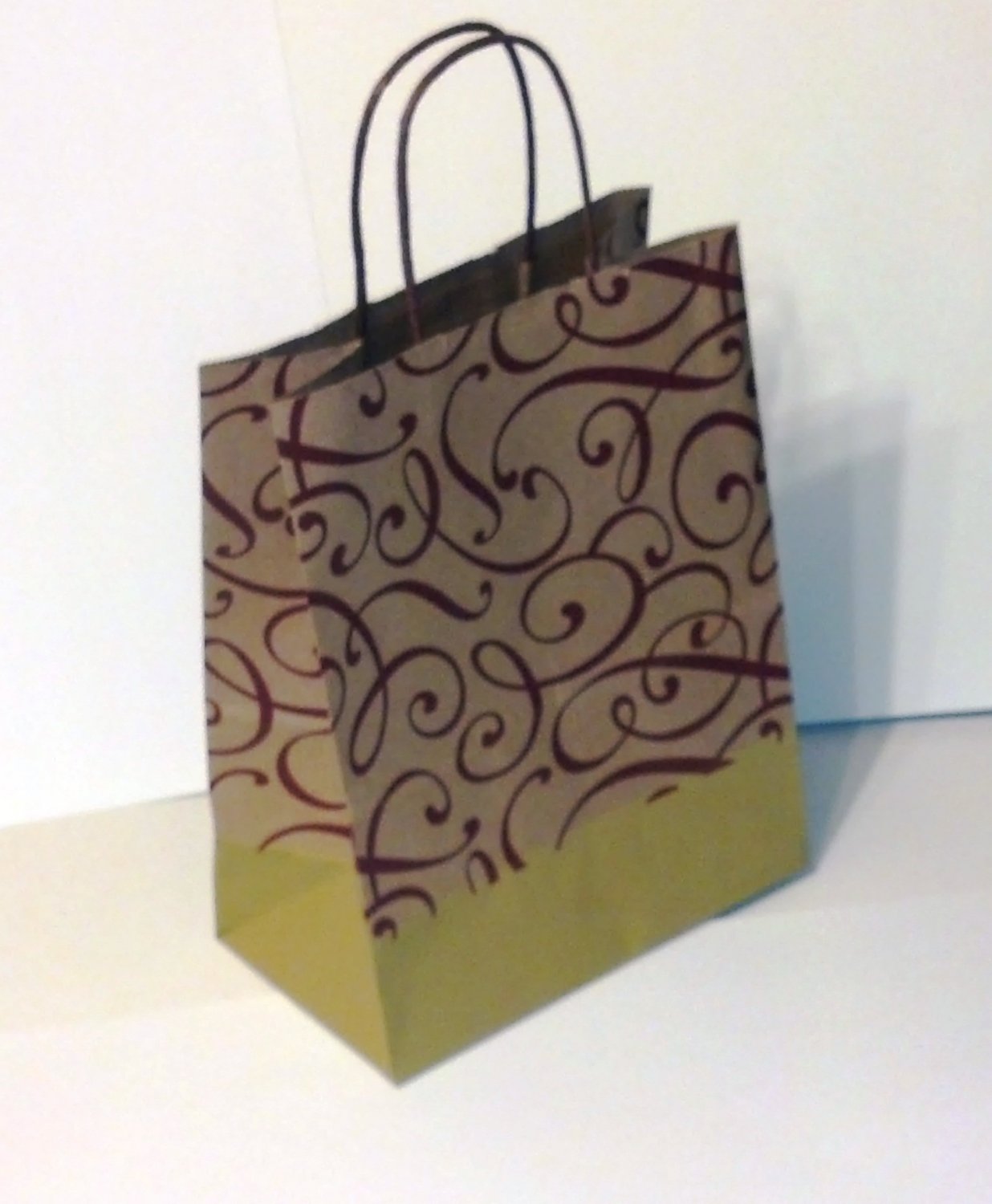 Chocolate/Matte Gold Gift Bags