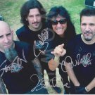 Original ANTHRAX  8x10 Signed in Person by ALL 4 Autograph Photo 1