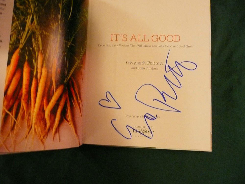 GWYNETH PALTROW  "IT'S ALL GOOD" Signed Autographed Book + FREE Bonus!