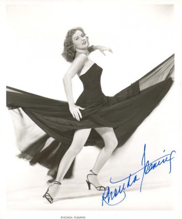 Gorgeous  RHONDA FLEMING  Signed Autograph 8x10  Picture Photo REPRINT
