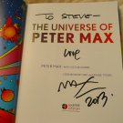 Genius Artist PETER MAX "The Universe of." Signed Autographed Book + FREE Bonus2