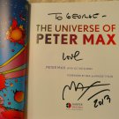 Genius Artist PETER MAX "The Universe of." Signed Autographed Book + FREE Bonus1