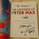 Genius Artist PETER MAX "The Universe of.." Signed Autographed Book + FREE Bonus