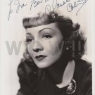 Original CLAUDETTE COLBERT 8x10 Signed  Autographed  Photo Picture