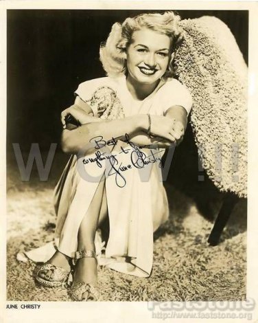 Gorgeous JUNE CHRISTY Signed Autograph 8x10  Picture Photo REPRINT