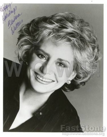 Gorgeous BARBARA  WALTERS Signed Autograph 8x10 inch. Picture Photo REPRINT