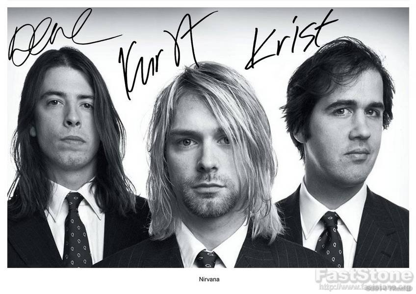 NIRVANA Autographed signed 8x10 Photo Picture REPRINT