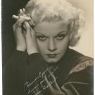 JEAN HARLOW   Autographed Signed 8x10 Photo Picture REPRINT