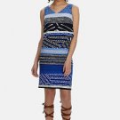 New DONNA MORGAN Print Knit Popover Dress Sz.10 Retail $130