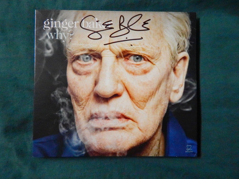 Original GINGER BAKER CREAM Hand Signed Autographed "WHY?" CD w/COA