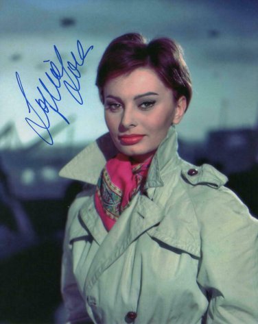 Gorgeous  SOPHIA LOREN  Signed Autograph 8x10  Picture Photo REPRINT