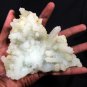 AMAZING STILBITE MINERALS FLOWER ON GREEN CHALCEDONY COLLECTIBLES SPECIMEN INDIA