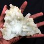 AMAZING STILBITE MINERALS FLOWER ON GREEN CHALCEDONY COLLECTIBLES SPECIMEN INDIA