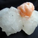 AMAZING STILBITE AND  APOPHYLLITE MINERALS FORMATION COLLECTIBLES SPECIMEN INDIA
