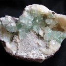 INCREDIBLE APOPHYLLITE AND STILBITE MINERALS CLUSTER FORMATION ON BASALT ROCK