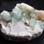 INCREDIBLE APOPHYLLITE AND STILBITE MINERALS CLUSTER FORMATION ON BASALT ROCK