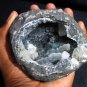 AMAZING EPI-STILBITE, CALCITE AND HEULANDITE ON CHALCEDONY MINERALS IN GEODE