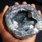 AMAZING EPI-STILBITE, CALCITE AND HEULANDITE ON CHALCEDONY MINERALS IN GEODE
