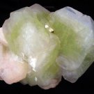 AWESOME GREEN APOPHYLLITE AND STILBITE MINERALS CLUSTER FORMATION SPECIMEN PIECE