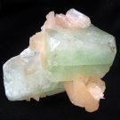 AMAZING GREEN APOPHYLLITE AND STILBITE MINERALS FORMATION COLLECTIBLES SPECIMENS