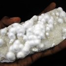 AWESOME HUGE PUFFY OKENITE BALLS ON PREHNITE MINERALS RARE COLLECTIBLES INDIA