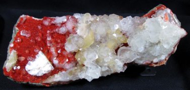 AWESOME APOPHYLLITE AND STILBITE ON RED CHALCEDONY MINERALS COLLECTIBLES 1.08 Kg