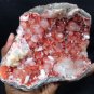 AWESOME APOPHYLLITE AND STILBITE ON RED CHALCEDONY MINERALS COLLECTIBLES 1.4 Kg