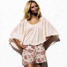 H&M Garden Floral Print High Waisted Empire Waist Culottes Shorts Hot Pants UK 8