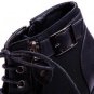 PU Leather Cut Out Buckle/ lace up Platform Chunky Heel Chelsea Ankel Croc Boots