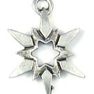 Star Flake lead free pewter charm 25 pieces