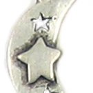  Moon with Star lead free pewter charm lot 25 pieces